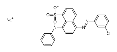sodium 8-anilino-5-[(3-chlorophenyl)azo]naphthalene-1-sulphonate Structure