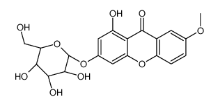 9H-Xanthen-9-one, 3-(beta-D-glucopyranosyloxy)-1-hydroxy-7-methoxy-结构式