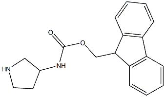 (9H-芴-9-基)甲基吡咯烷-3-基氨基甲酸酯结构式