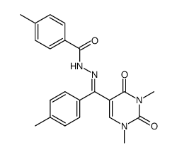 1,3-Dimethyl-5-(4-methylbenzoyl)uracil-(4-methylbenzoyl)hydrazon结构式