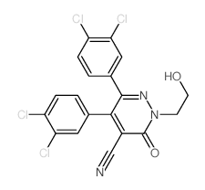 5,6-Bis(3,4-dichlorophenyl)-2-(2-hydroxyethyl)-3-oxo-2,3-dihydro-4-pyridazinecarbonitrile Structure