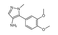 5-(3,4-二甲氧基苯基)-1-甲基-1H-吡唑-4-胺结构式