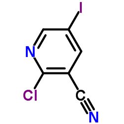 2-氯-3-氰基-5-碘吡啶结构式