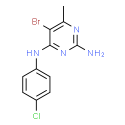 5-Bromo-N4-(4-chlorophenyl)-6-methyl-2,4-pyrimidinediamine结构式
