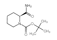 N-叔丁氧羰基-L-2-哌啶甲酰胺结构式