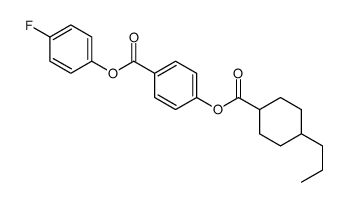 4-(反-4-丙基环己基羰氧基)苯甲酸-4-氟苯酯结构式