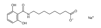 monosodium salt of 8-(2,6-dihydroxybenzoylamino)octanoic acid Structure