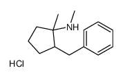 2-benzyl-N,1-dimethylcyclopentan-1-amine,hydrochloride Structure