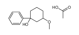 acetic acid,3-methoxy-1-phenylcyclohexan-1-ol结构式