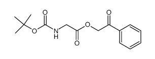 2-oxo-2-phenylethyl 2-(tert-butoxycarbonylamino)acetate结构式