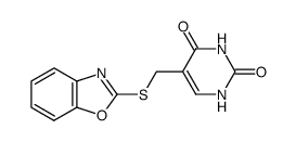 5-((benzo[d]oxazol-2-ylthio)methyl)pyrimidine-2,4(1H,3H)-dione Structure