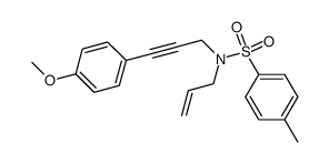 N-allyl-N-(3-(4-methoxyphenyl)prop-2-yn-1-yl)-4-methylbenzenesulfonamide结构式