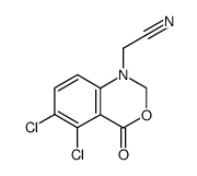 (5,6-dichloro-4-oxo-4H-benz[d][1,3]oxazin-1-yl)-acetonitrile结构式