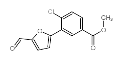 4-chloro-3-(5-formyl-furan-2-yl)-benzoic acid methyl ester结构式