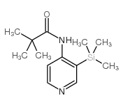 2,2-二甲基-N-(3-三甲基硅-4-吡啶)-丙酰胺结构式