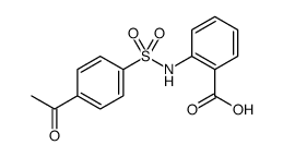 Benzoic acid, 2-[[(4-acetylphenyl)sulfonyl]amino] Structure