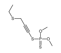 3-ethylsulfanylprop-1-ynylsulfanyl-dimethoxy-sulfanylidene-λ5-phosphane结构式