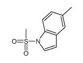 5-methyl-1-methylsulfonylindole结构式