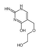 2-amino-5-(2-hydroxyethoxymethyl)-1H-pyrimidin-6-one结构式