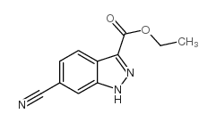 6-氰基-1H-吲唑-3-羧酸乙酯结构式