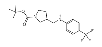 1-Boc-3-([(4-三氟甲基-苯基)-氨基]-甲基)-吡咯烷结构式