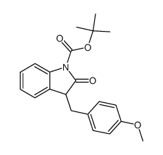 N-Boc-3-p-methoxybenzyl-2-oxoindol结构式