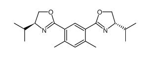 (S,S)-4,6-二(4-异丙基-2-恶唑啉-2-基)-对二甲苯结构式