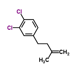 1,2-Dichloro-4-(3-methyl-3-buten-1-yl)benzene结构式