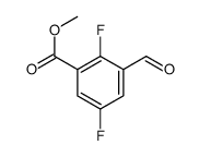 2,5-二氟-3-甲酰基-苯甲酸甲酯结构式