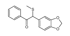 2-(benzo[d][1,3]dioxol-5-yl)-2-(methylthio)-1-phenylethan-1-one Structure