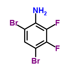 4,6-Dibromo-2,3-difluoroaniline结构式