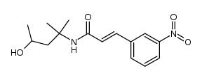 (E)-3-nitro-N-(3-hydroxy-1,1-dimethylbutyl) cinnamamide Structure