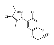 4-chloro-1-(2-chloro-4-fluoro-5-prop-2-ynoxyphenyl)-3,5-dimethylpyrazole结构式