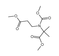 methyl 2-((3-methoxy-3-oxopropyl)(methoxycarbonyl)amino)-2-methylpropanoate结构式