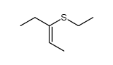 (Z)-3-(ethylthio)-2-pentene结构式