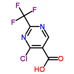 4-氯-2-(三氟甲基)嘧啶-5-羧酸结构式