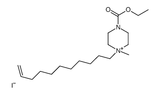 ethyl 4-methyl-4-undec-10-enyl-2,3,5,6-tetrahydropyrazine-1-carboxylat e iodide结构式