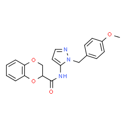N-[1-(4-Methoxybenzyl)-1H-pyrazol-5-yl]-2,3-dihydro-1,4-benzodioxine-2-carboxamide Structure