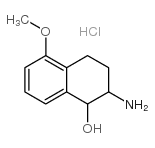2-氨基-5-甲氧基-1,2,3,4-四氢萘-1-醇盐酸盐结构式