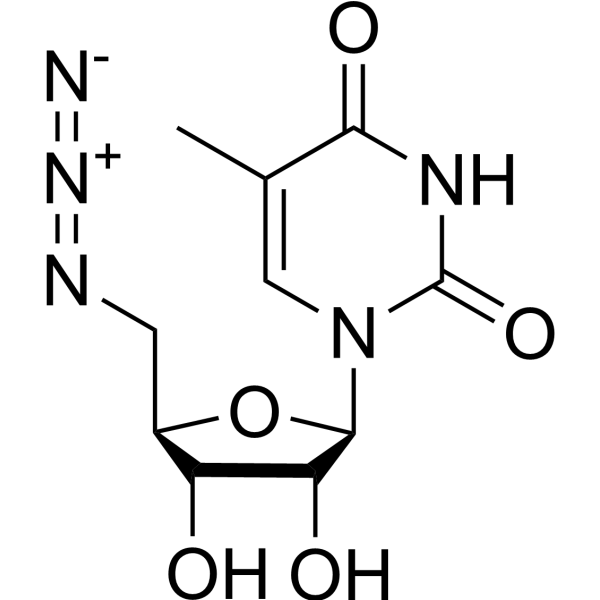 5’-Azido-5’-deoxy-5-methyluridine Structure