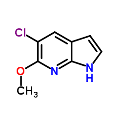 5-氯-6-甲氧基-7-氮杂吲哚结构式