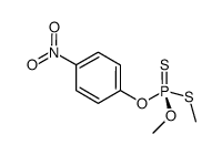 O,S-dimethyl O-(4-nitrophenyl) (R)-phosphorodithioate结构式
