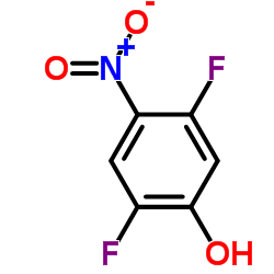 2,5-二氟-4-硝基苯酚结构式