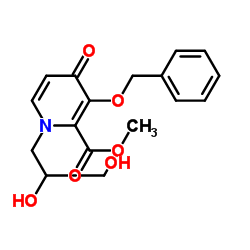 1-(2,3-二羟基丙基)-4-氧代-3-[(苯基甲基)氧基]-1,4-二氢-2-吡啶羧酸甲酯结构式