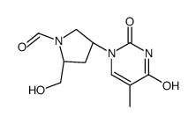 (2R,4R)-2-(hydroxymethyl)-4-(5-methyl-2,4-dioxopyrimidin-1-yl)pyrrolidine-1-carbaldehyde结构式
