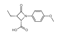 cis-1-p-anisyl-3-ethyl-4-carboxy-2-azetidinone Structure