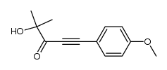 2-hydroxy-5-(4-methoxyphenyl)-2-methylpent-4-yn-3-one结构式