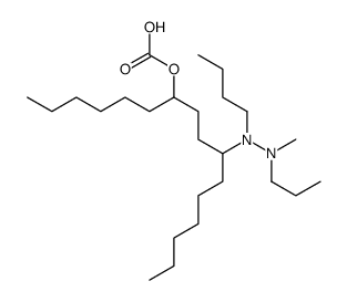 10-[butyl-[methyl(propyl)amino]amino]hexadecan-7-yl hydrogen carbonate结构式