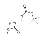 3-甲基3-氟氮杂环丁烷1-叔丁基-1,3-二羧酸酯结构式