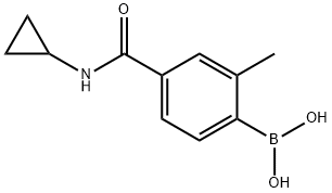 4-(环丙基氨基甲酰基)-2-甲基苯硼酸结构式